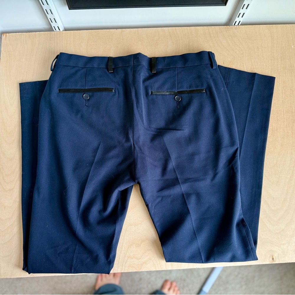 ASOS Navy Blue Tuxedo Trousers Mens 32/30 - Picture 2 of 3